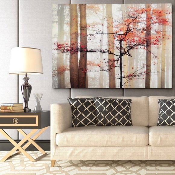 'Orange Awakening' Gallery-wrapped Canvas Wall Art - Picture 1 of 3